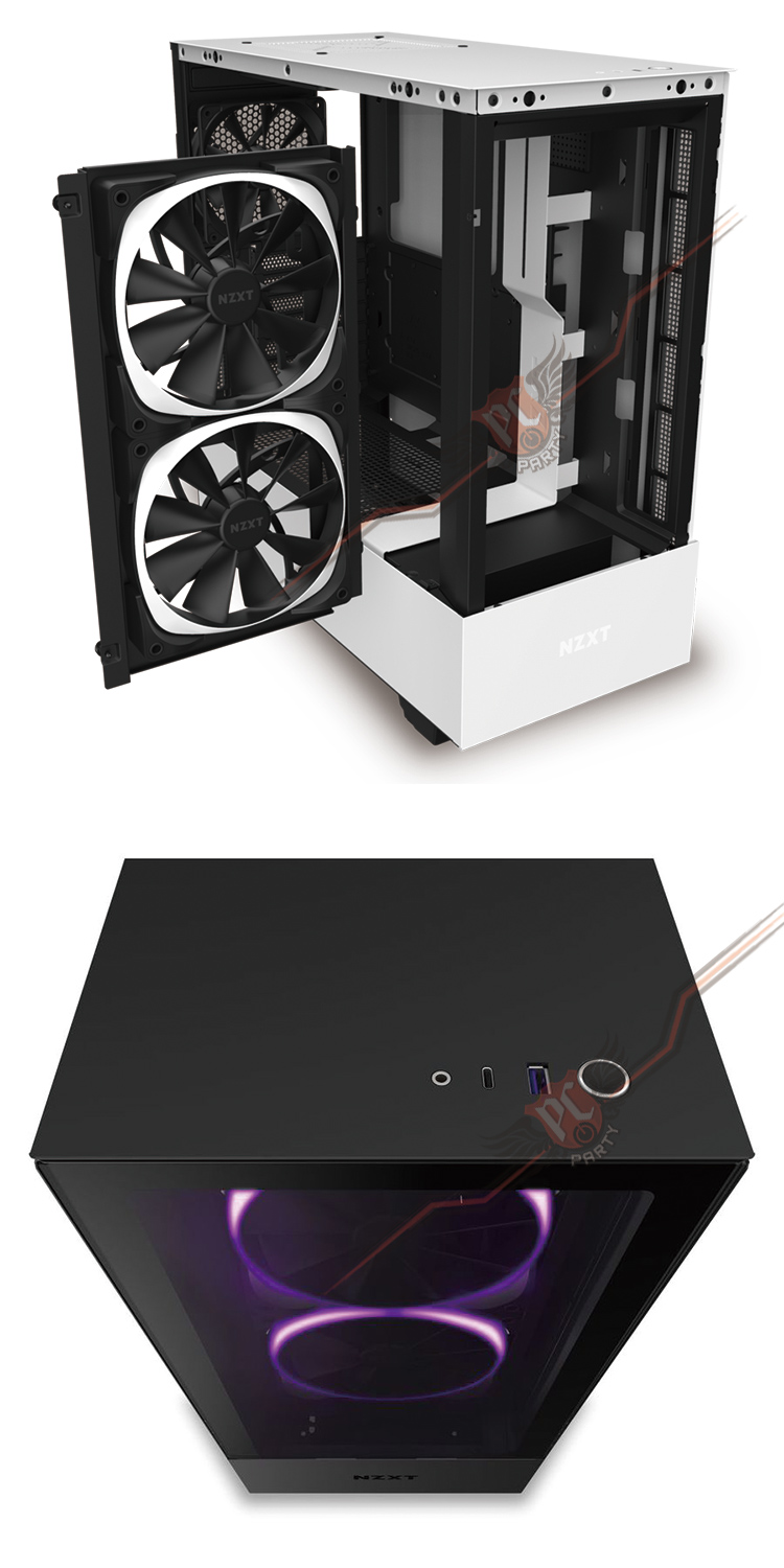 PC PARTY 恩傑 NZXT H510 ELITE 鋼化玻璃機殼 黑 白